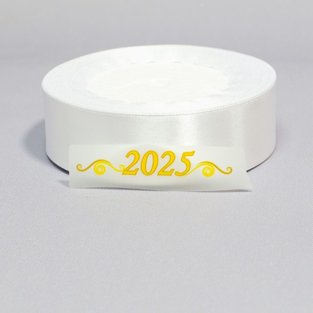 ТермоНаклейки 2025 желтый цвет за 2 шт