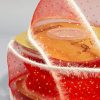 Лента Органза пушистая с стразами 6 см черная за 1 м.