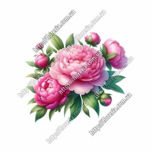 Кабошон Серединка Букет пионы