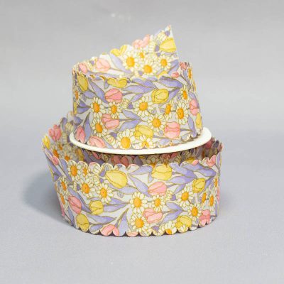 Лента Тюльпаны 4 см сиреневый за 1 м.