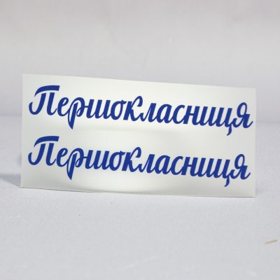 ТермоНаклейки Первоклассница синий цвет за 2 шт