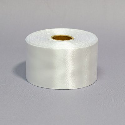 Лента атласная 4 см за 33 м белая