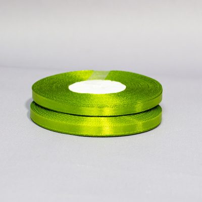 Лента атласная 0,6 см оливковая за 33 м.