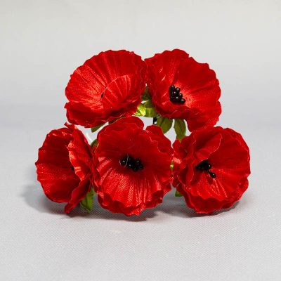 Букетик Мак красный за 5 шт