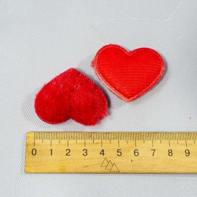 Сердце меховое красное
