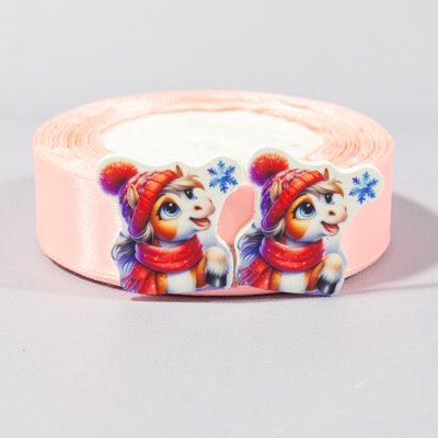 Кабошон Серединка Голова лошади красная шапка