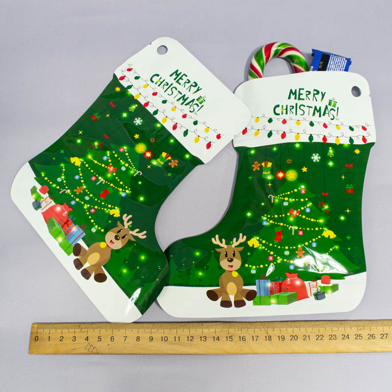 Пакет подарочный с застежкой зип Сапог Олень