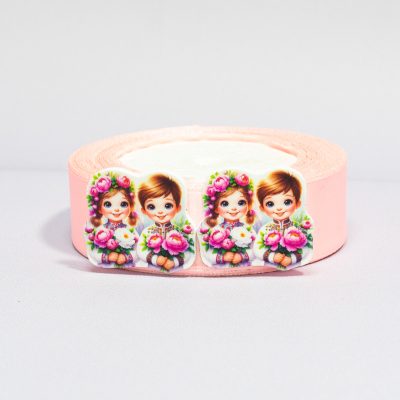 Кабошон Серединка Дети с пионами