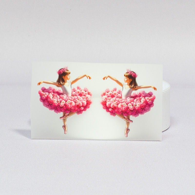ТермоНаклейки Балерина в платье из цветов сакуры за 2 шт