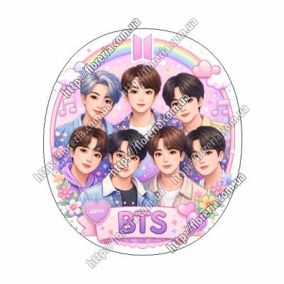 Заготовка для значка BTS овальный
