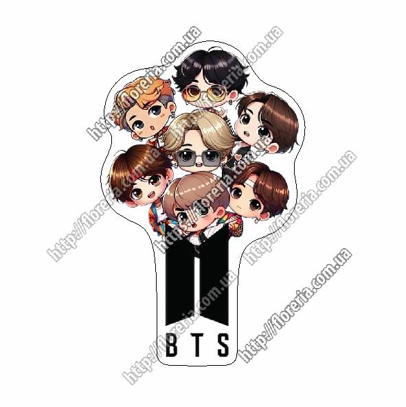 Заготовка для значка BTS группа с логотипом