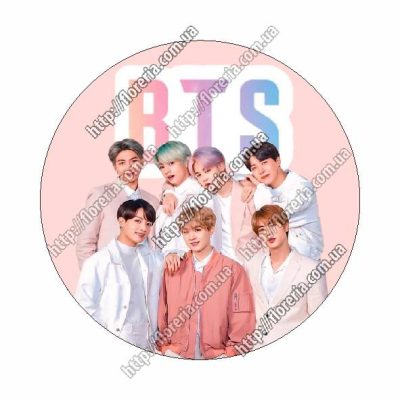 Заготовка для значка круглая BTS персиковый фон