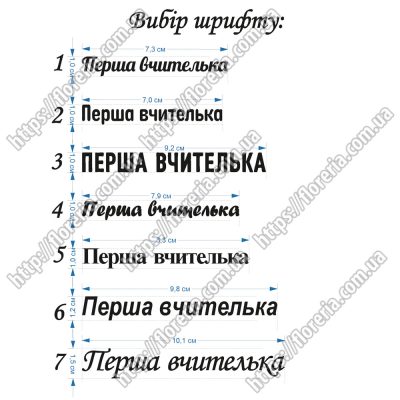 Наклейка из ТермоПленки Зеркальная Первая учительница за 2 шт