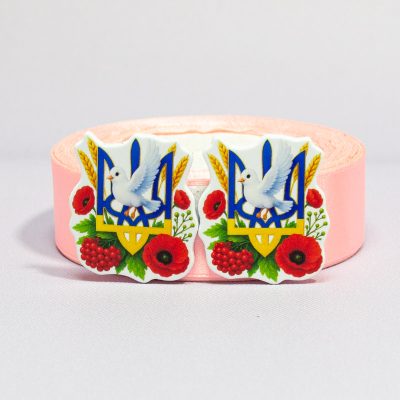 Заготовка для значка Тризуб с калиной и голубем